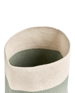 Sæt af 2 kurve SILOPI Bomuld Beige/grøn