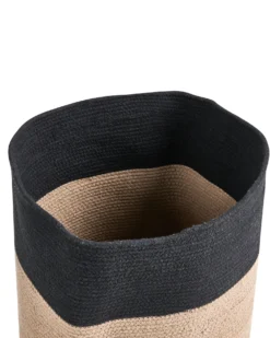 Sæt af 2 kurve SILOPI Bomuld Sort/beige