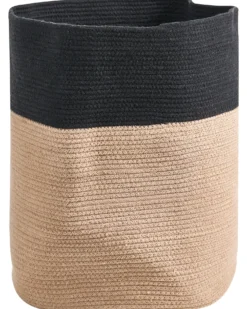 Sæt af 2 kurve SILOPI Bomuld Sort/beige
