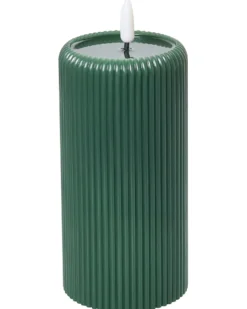 Sæt af 6 LED-stearinlys NOISETTE 10/16 cm Grøn