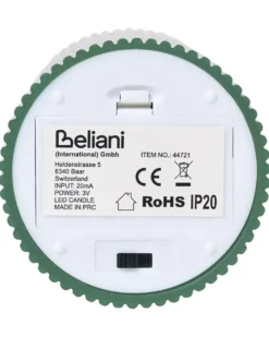 Sæt af 6 LED-stearinlys NOISETTE 10/16 cm Grøn