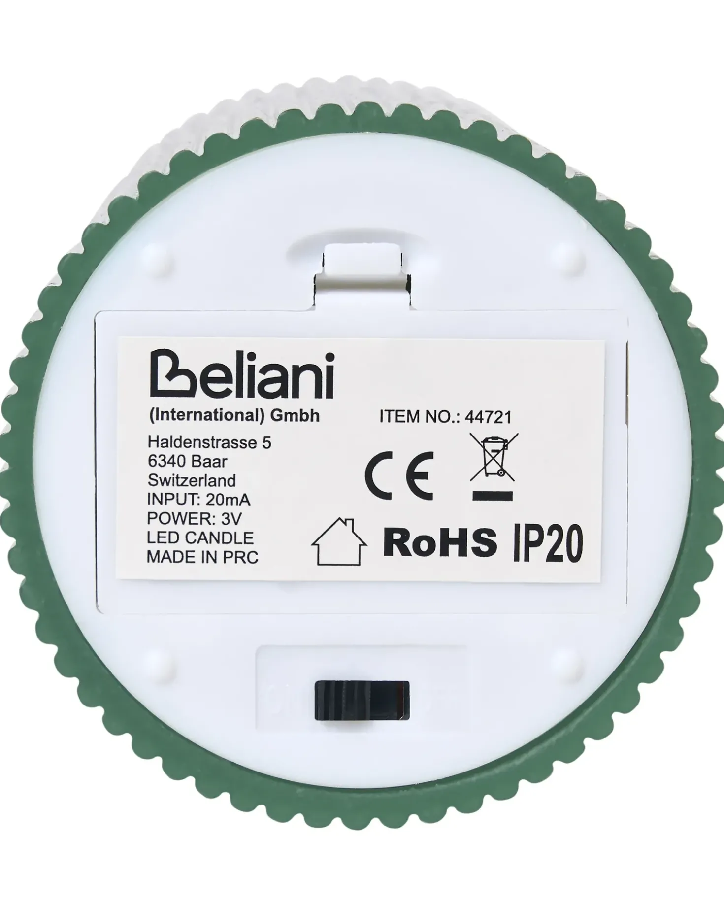 Sæt af 6 LED-stearinlys NOISETTE 10/16 cm Grøn