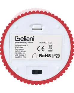 Sæt af 6 LED-stearinlys NOISETTE 10/16 cm Rød