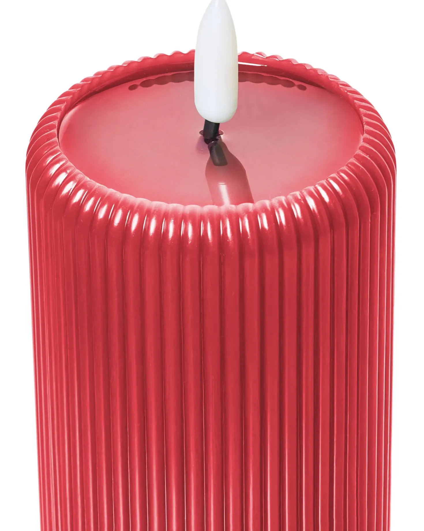 Sæt af 6 LED-stearinlys NOISETTE 10/16 cm Rød