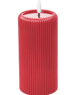 Sæt af 6 LED-stearinlys NOISETTE 10/16 cm Rød