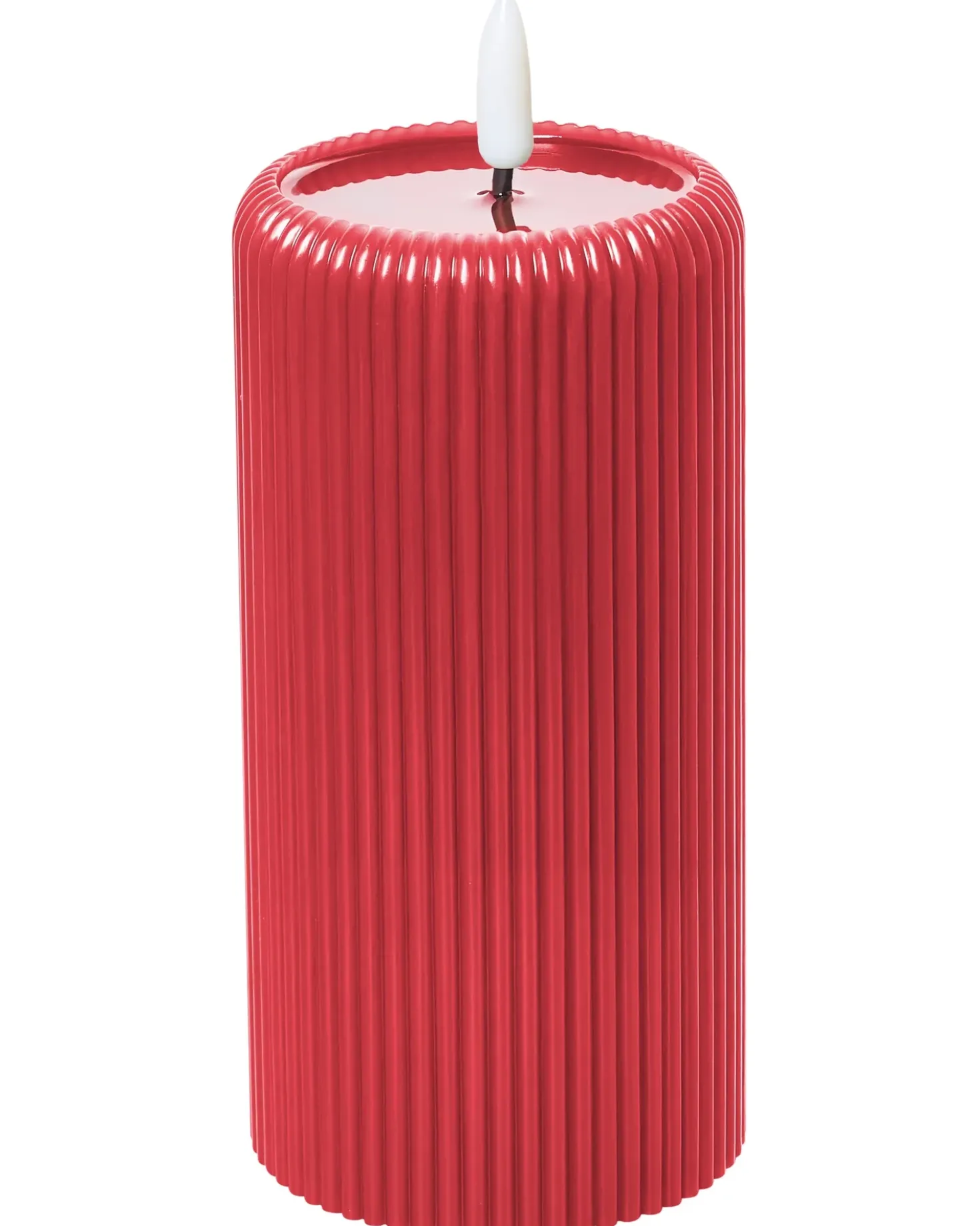 Sæt af 6 LED-stearinlys NOISETTE 10/16 cm Rød
