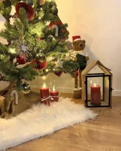 Sæt af 6 LED-stearinlys NOISETTE 10/16 cm Rød