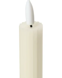 Sæt af 6 LED-stearinlys SAPHIR 24 cm Cremehvid