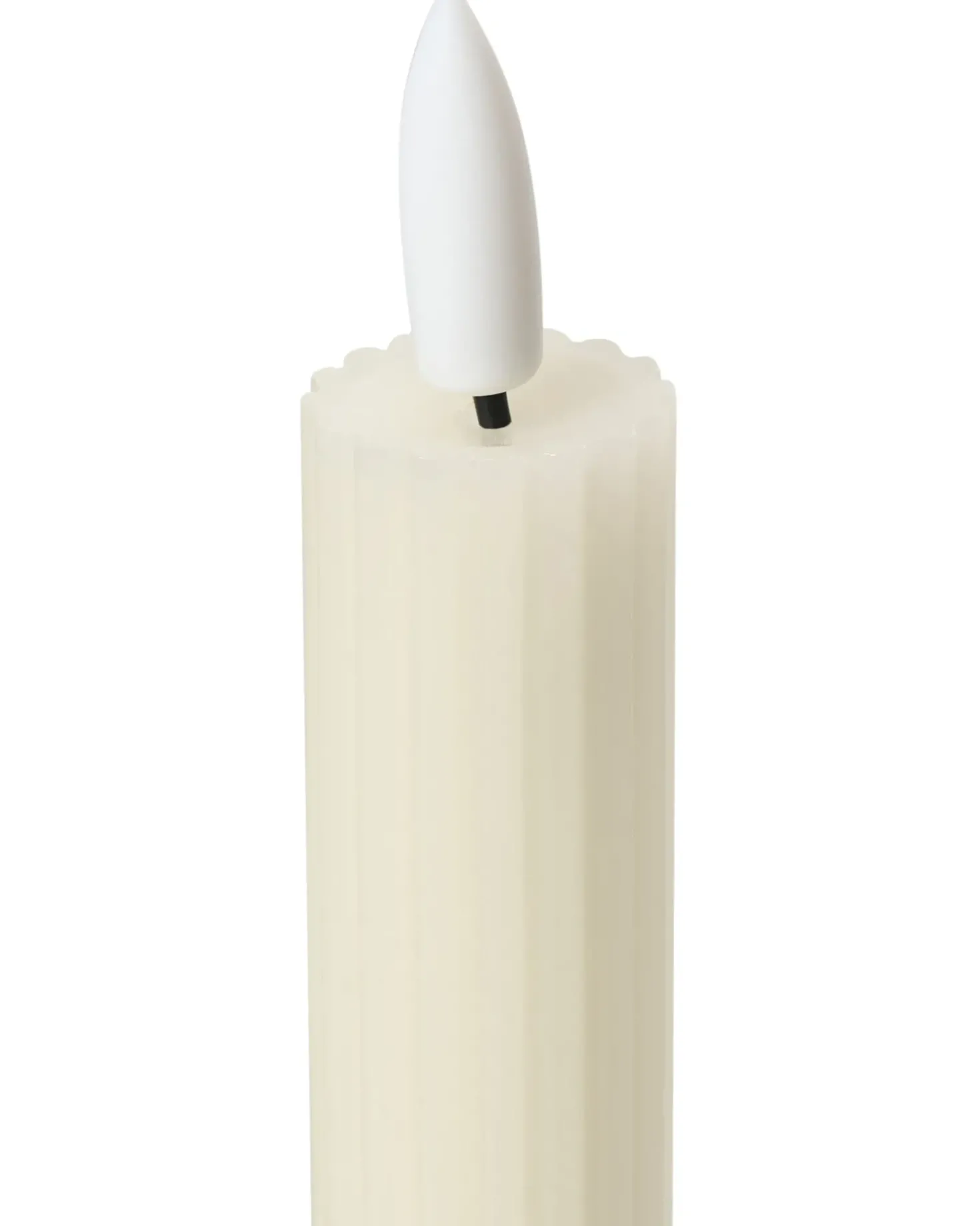 Sæt af 6 LED-stearinlys SAPHIR 24 cm Cremehvid