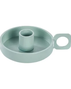 Sæt af 2 lysestager CHORIO Metal 4 cm Mintgrøn