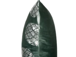 Sæt af 2 pyntepuder ASTILBE Velour 45 x 45 cm Mørkegrøn Plante mønster