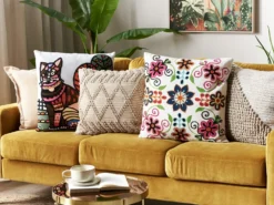 Sæt af 2 pyntepuder BAHRAICH Bomuld 50 x 50 cm Multifarvet Blomstermønster