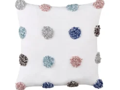Sæt af 2 pyntepuder BRACKEN Bomuld 45 x 45 cm Hvid