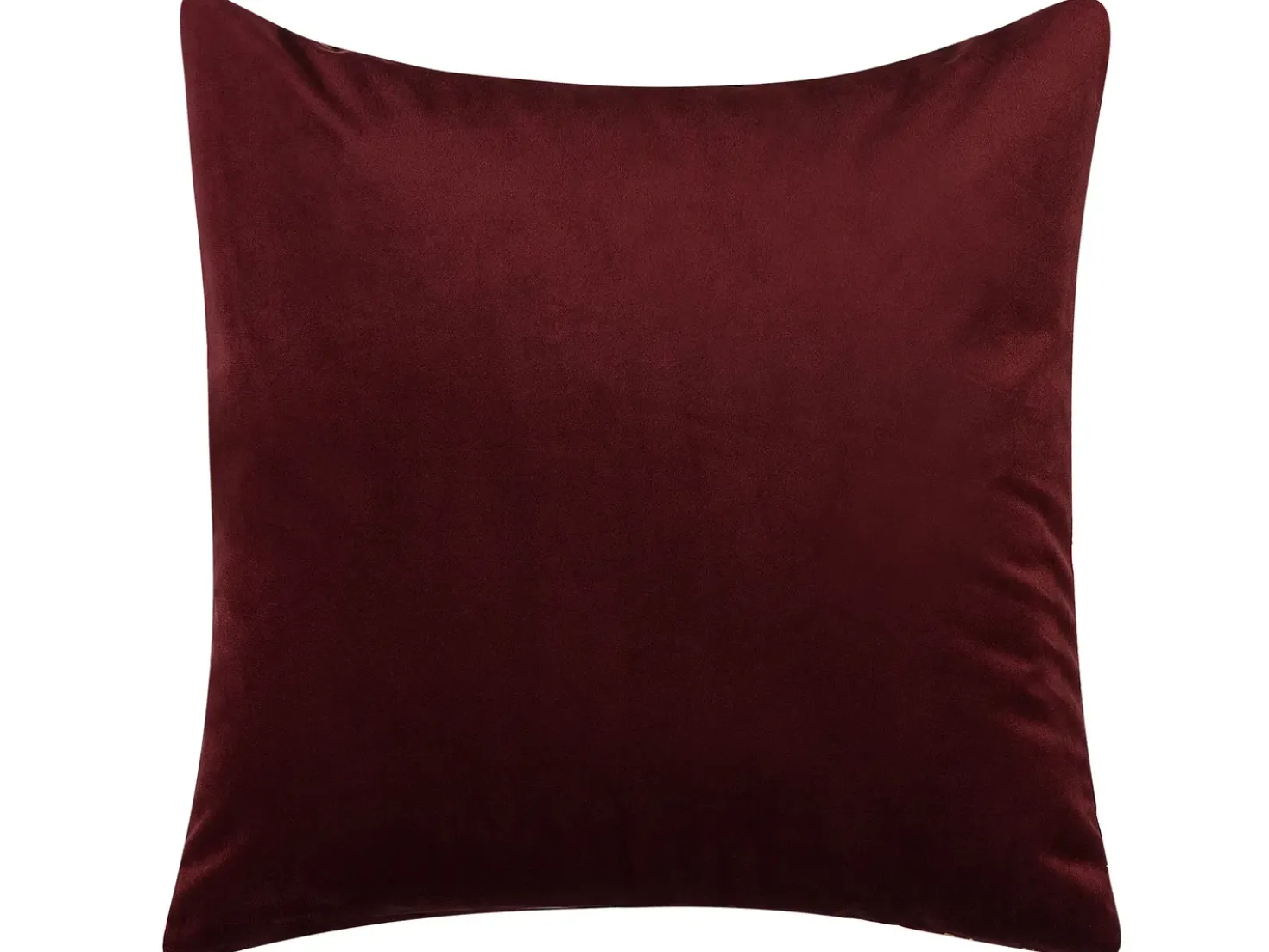 Sæt af 2 pyntepuder CALLA Velour 45 x 45 cm Rød Plante mønster