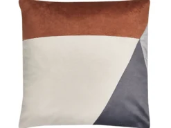 Sæt af 2 pyntepuder CAMPSIS Velour 45 x 45 cm Multifarvet Geometrisk mønster