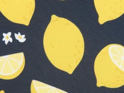 Sæt af 2 pyntepuder CITRUS 45 x 45 cm Sort Plante mønster