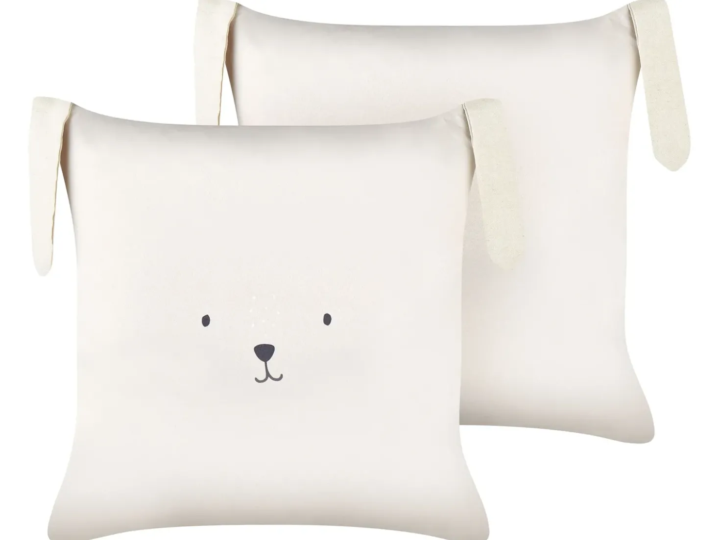 Sæt af 2 pyntepuder CONEY Bomuld 45 x 45 cm Lys Beige