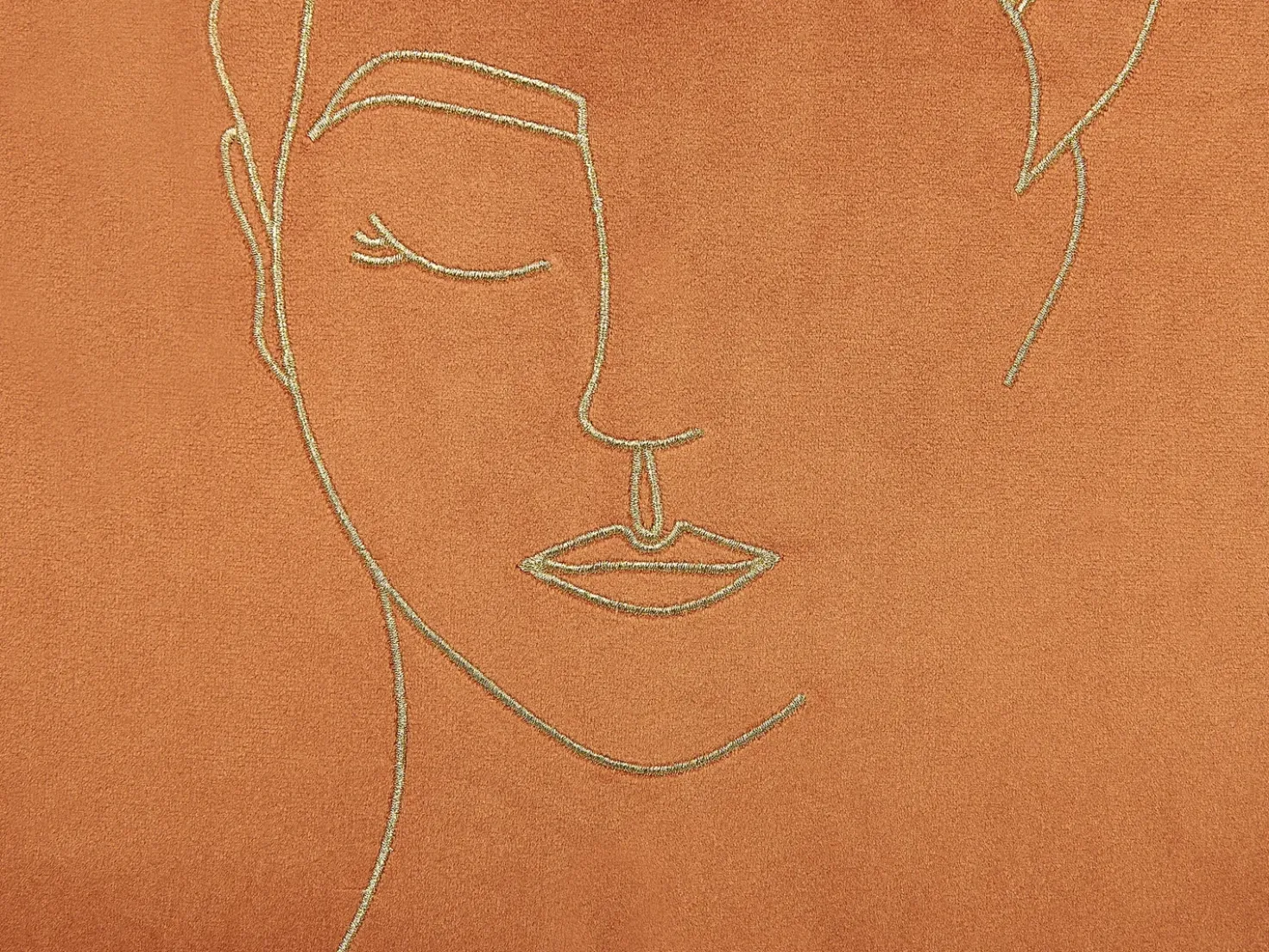 Sæt af 2 pyntepuder CROCUS Velour 45 x 45 cm Orange Abstraktmønster