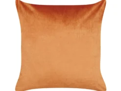 Sæt af 2 pyntepuder CROCUS Velour 45 x 45 cm Orange Abstraktmønster