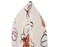 Sæt af 2 pyntepuder CUCURBITA Velour 45 x 45 cm Beige Plante mønster