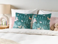 Sæt af 2 pyntepuder FOOTHILL Velour 45 x 45 cm Mintgrøn
