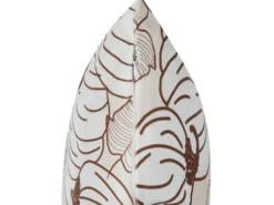 Sæt af 2 pyntepuder GOURD Velour 45 x 45 cm Beige Plante mønster