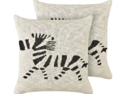 Sæt af 2 pyntepuder JABORI Bomuld 45 x 45 cm Beige