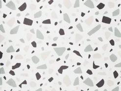 Sæt af 2 pyntepuder LAVENDER Velour 45 x 45 cm Hvid Terrazzo mønstre