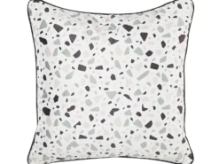Sæt af 2 pyntepuder LAVENDER Velour 45 x 45 cm Hvid Terrazzo mønstre
