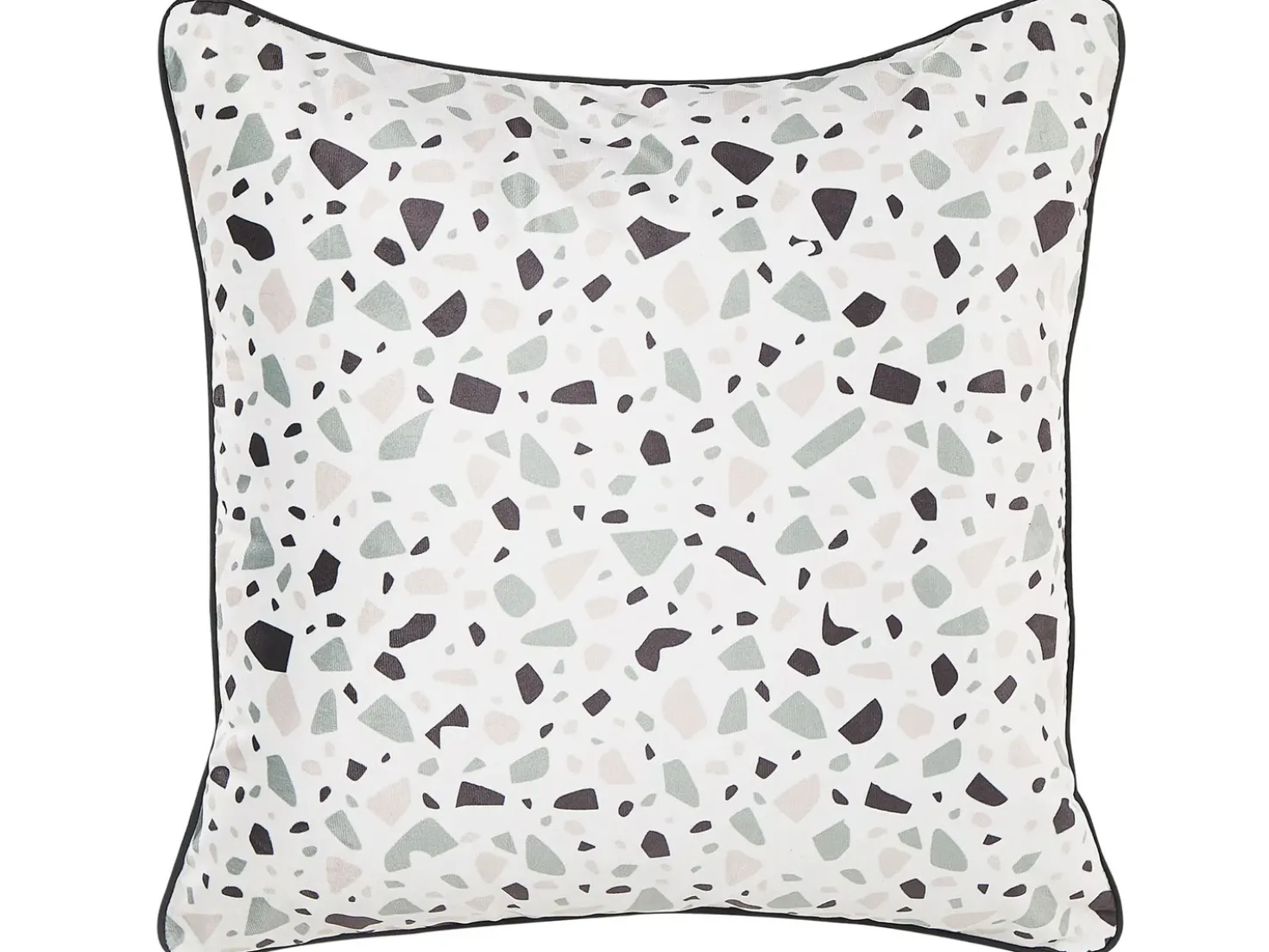 Sæt af 2 pyntepuder LAVENDER Velour 45 x 45 cm Hvid Terrazzo mønstre