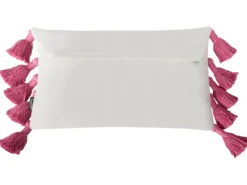 Sæt af 2 pyntepuder LOVELY Bomuld 30 x 50 cm Hvid Lyserød