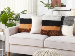 Sæt af 2 pyntepuder MIHALGAZI Bomuld 45 x 45 cm Multifarvet Stribet mønster