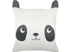 Sæt af 2 pyntepuder PANDAPAW Bomuld 45 x 45 cm Hvid