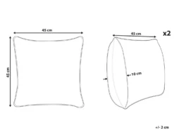 Sæt af 2 pyntepuder PASHOT Bomuld 45 x 45 cm Blå
