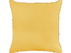 Sæt af 2 pyntepuder RHOEO Bomuld 45 x 45 cm Gul Geometrisk mønster