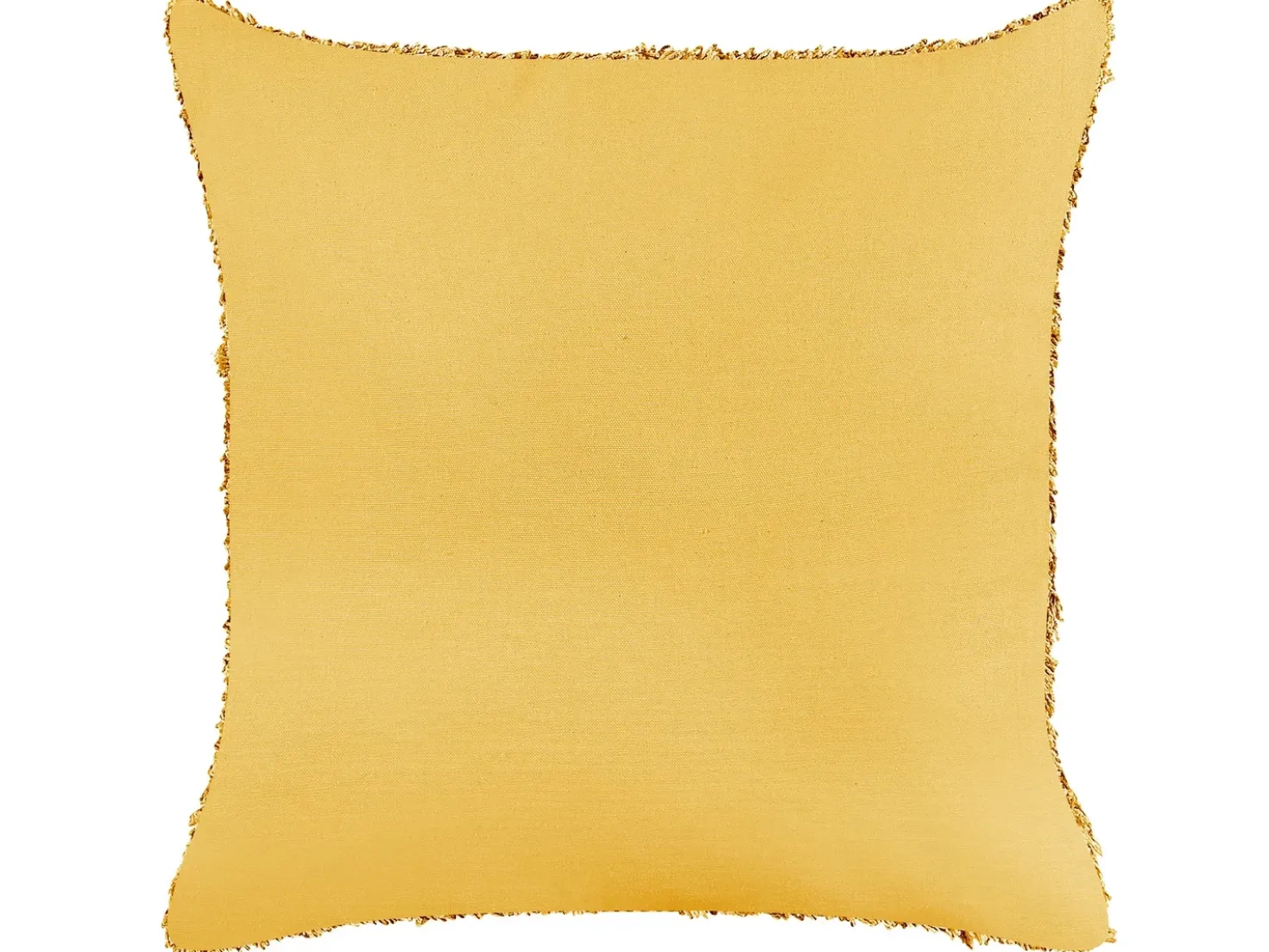 Sæt af 2 pyntepuder RHOEO Bomuld 45 x 45 cm Gul Geometrisk mønster