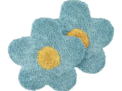 Sæt af 2 pyntepuder SORREL Bomuld 30 x 30 cm Blå Blomst