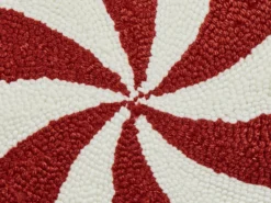 Sæt af 2 pyntepuder SWIRL CANDY Boucle 40 x 40 cm Rød