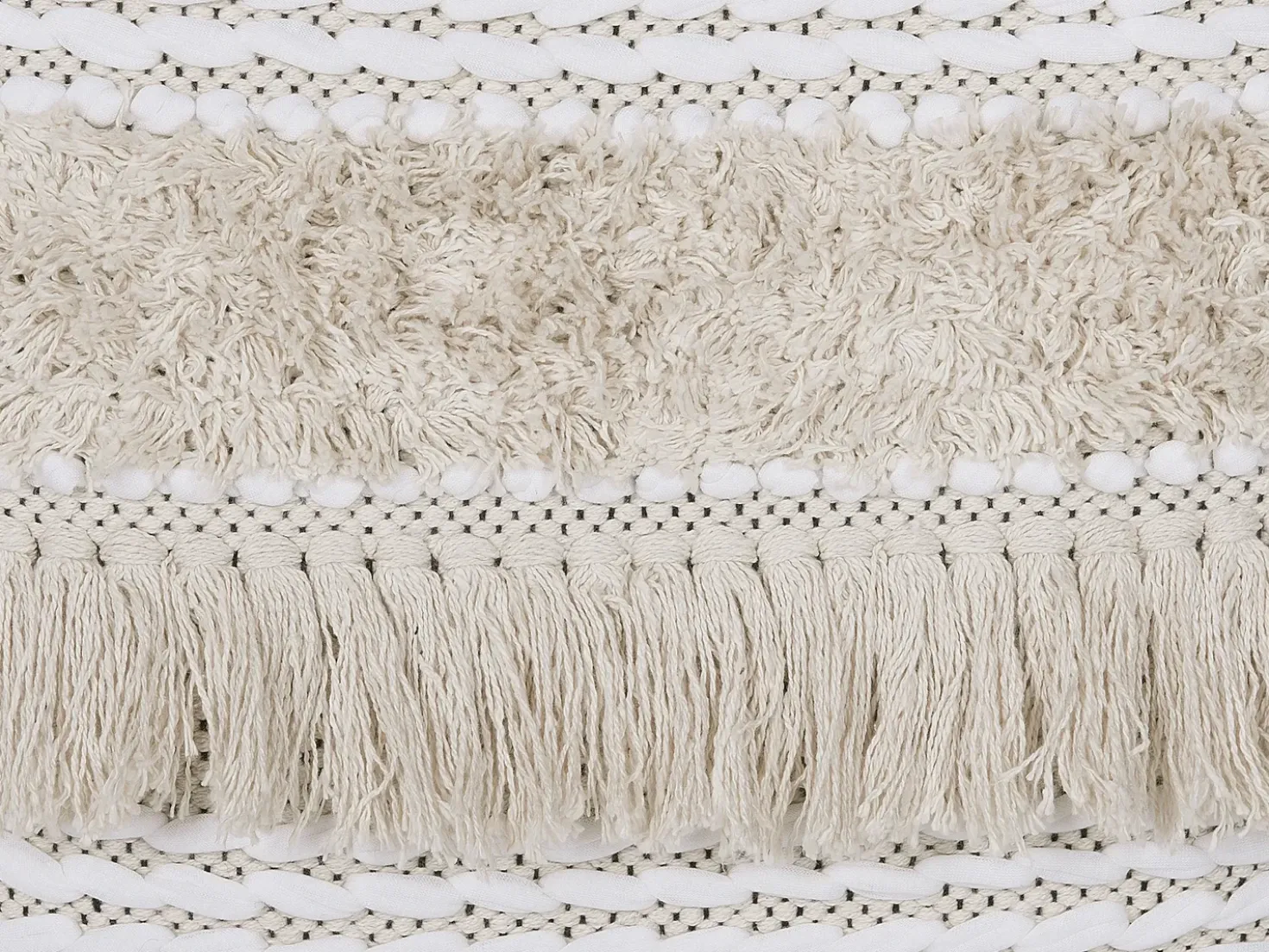 Sæt af 2 pyntepuder VILLUR Bomuld 45 x 45 cm Beige Stribet mønster