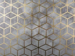 Sæt af 2 pyntepuder YARINA 45 x 45 cm Grå Geometrisk mønster