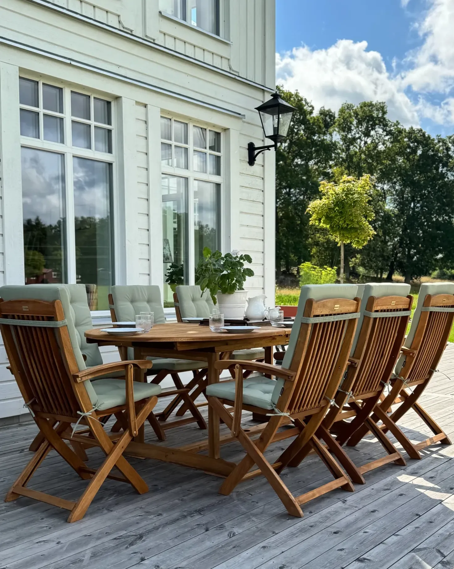 Sæt af 8 ryg-/siddehynder MAUI PREMIUM Lysegrøn