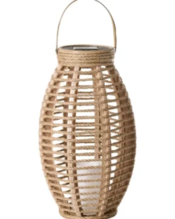 Sæt af 2 Solcelledrevne lanterne SHANGANI 40 cm Naturlig
