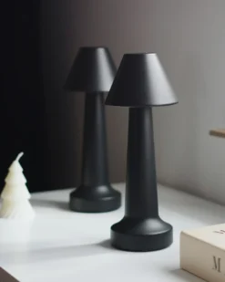 Sæt af 2 trådløse LED-bordlamper JOANES Med dæmpning Metal Sort