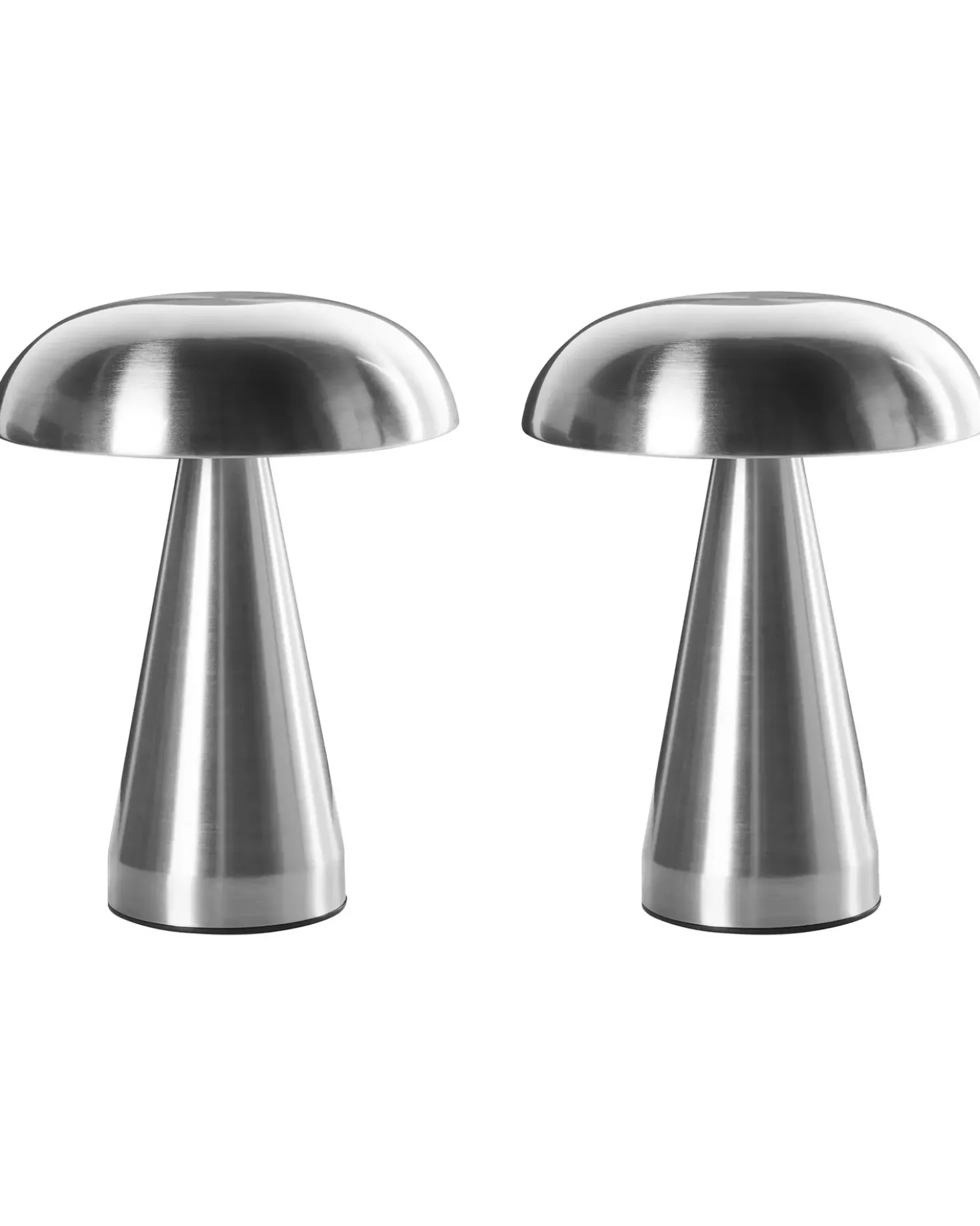 Sæt af 2 trådløse LED-bordlamper KULFO Med dæmpning Metal Sølv