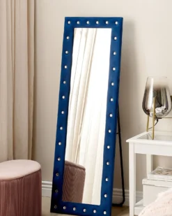 Stående spejl ANSOUIS 150 cm Velour Navy Blå