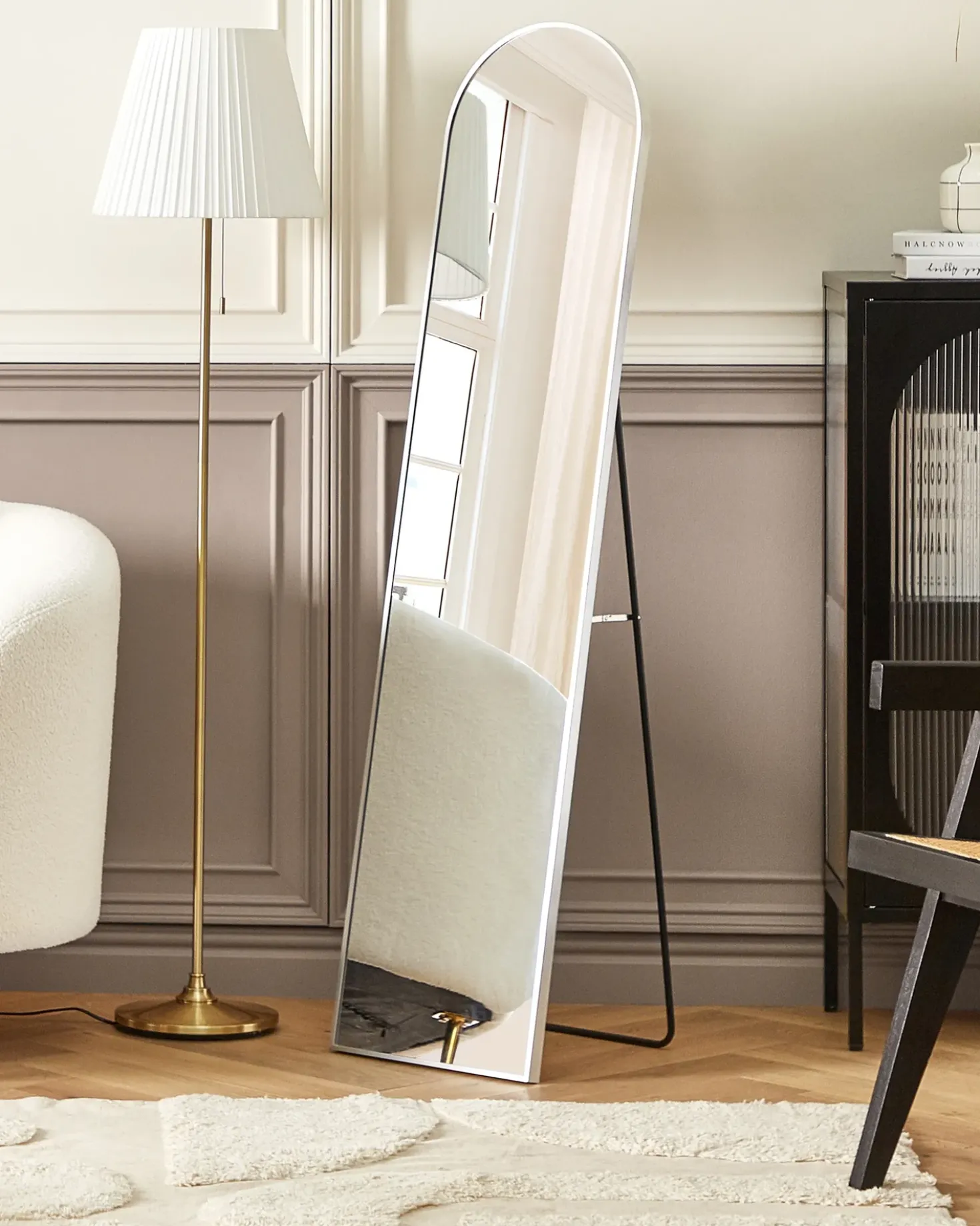 Stående spejl BAGNOLET 150 cm Metal Sølv