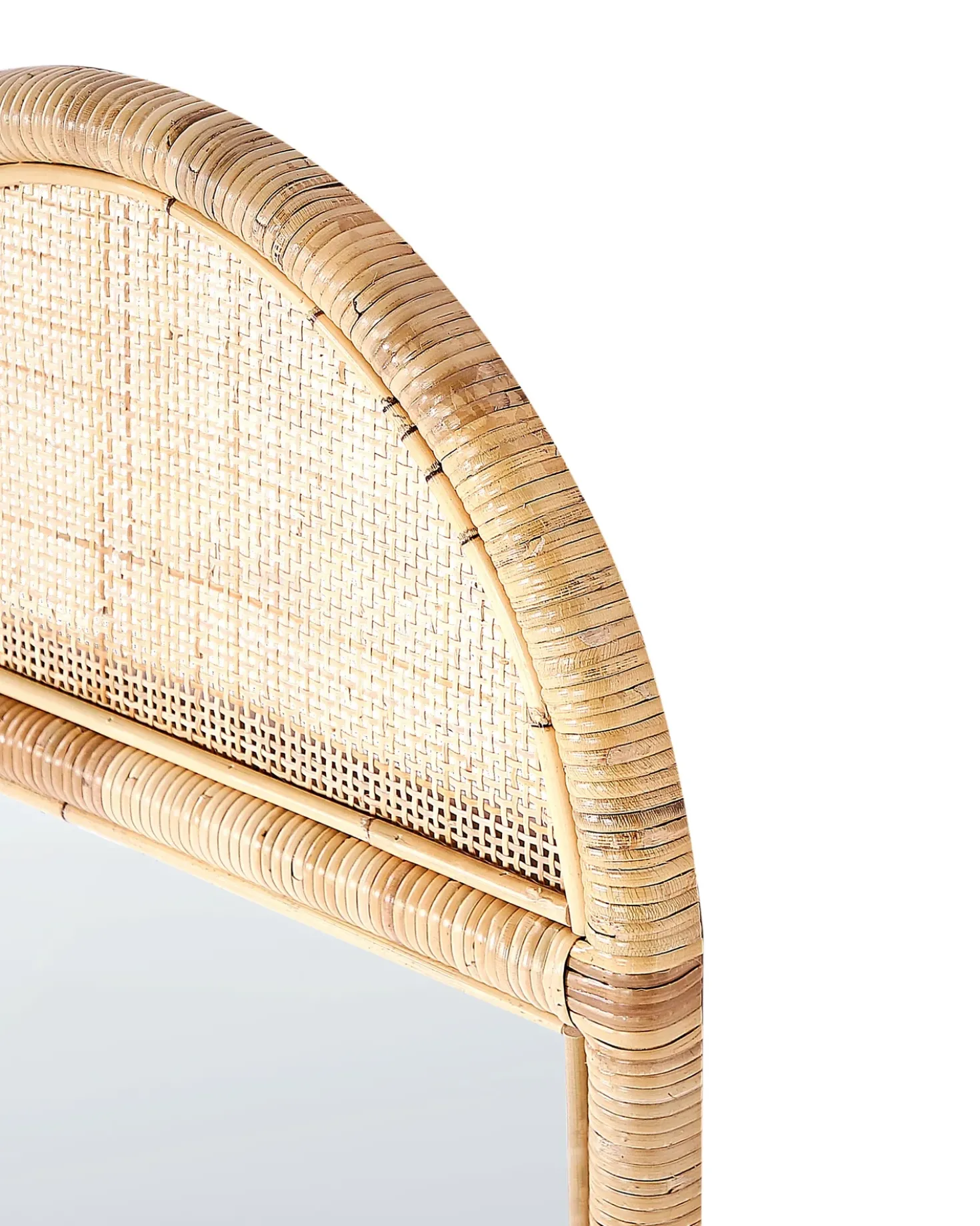 Stående spejl BARGES 150 cm Rattan Naturlig