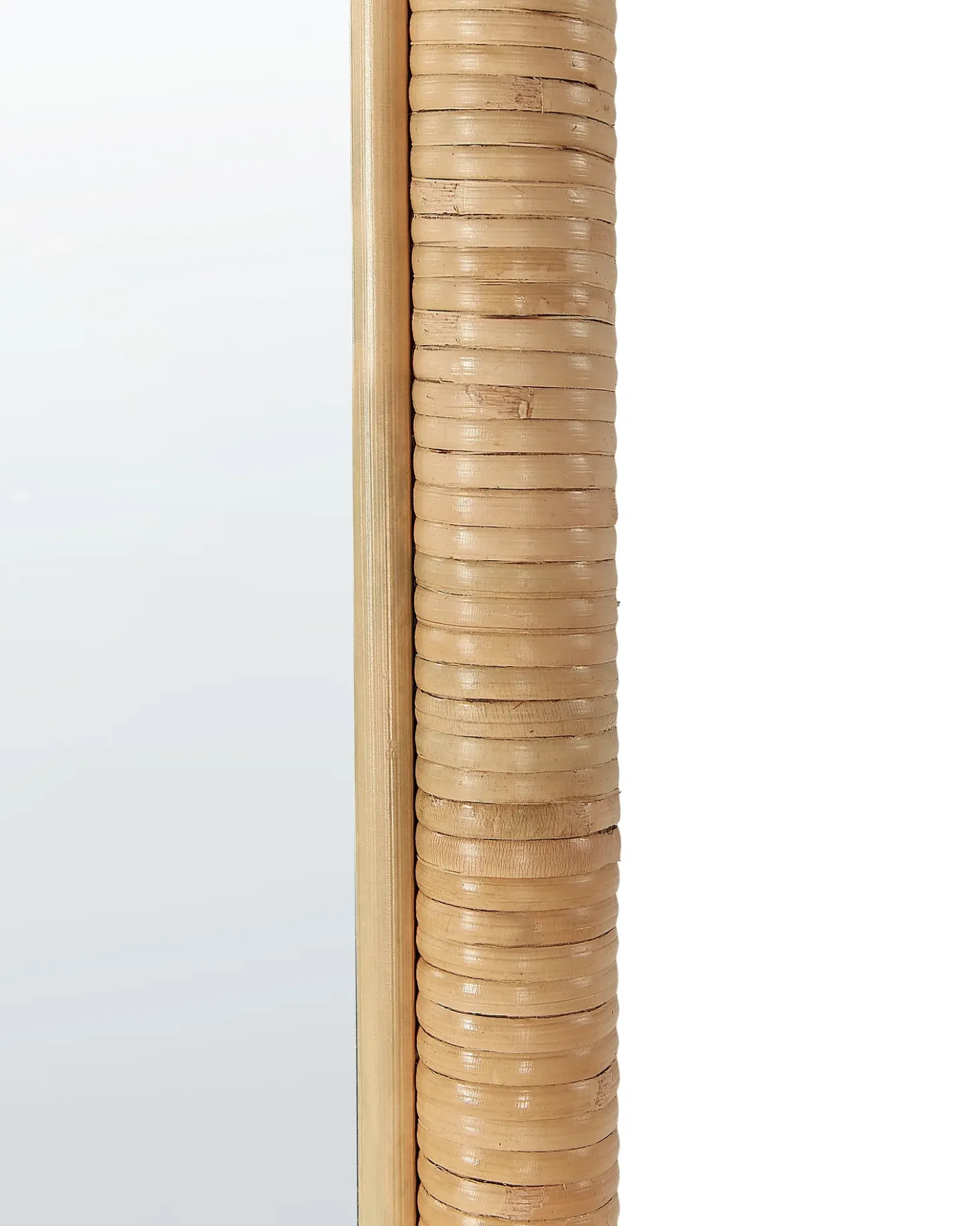 Stående spejl BARGES 150 cm Rattan Naturlig