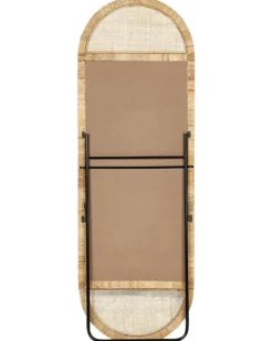 Stående spejl BARGES 150 cm Rattan Naturlig