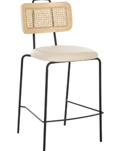 Sæt med 2 barstole ADELANTO Lys Beige